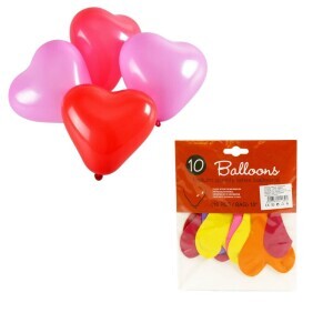 Balónky 10ks/10'' Srdce mix (12/bal 600/krt)