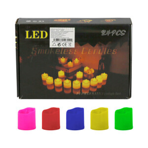 Svíčka na baterie Color 3,5*4cm (24/bal 960/krt)