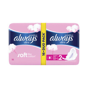 Always Vložky DUO Ultra Sensitive Super 16ks (12/krt)