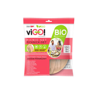 viGO! BIO set 24/12x talíř+6x nůž+6x vidlička (12/krt)