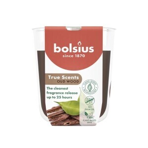 Bolsius Svíčka ve skle 80/73mm True Scents Oud Wood (6/krt)