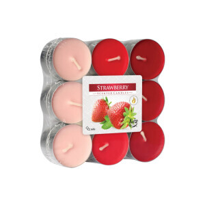 Bispol Svíčka čajová 18ks Strawberry (6/krt)