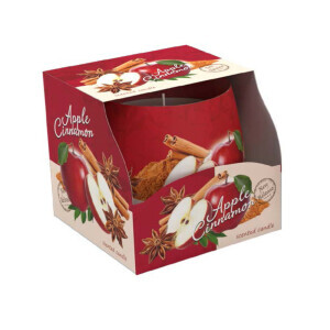 Santo 100g svíčka ve skle Apple Cinnamon (12/krt)