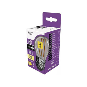 Emos Žárovka Led Filament Mini GL 3,4W E27 WW (10/bal 60/krt)