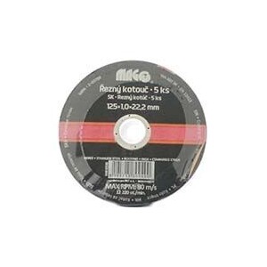 Řezný kotouč na nerez 125x1,0x22,2mm (5/bal 100/krt)