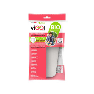 viGO! Kelímek papírový 400ml/6ks White (8/krt)
