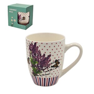 Hrnek keramika box 360ml Lavender (60/krt)