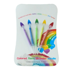 Dortová svíčka Colorflame 8,5cm/5ks (12/bal 480/krt)