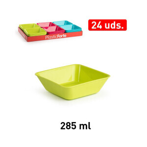 P.Forte Miska plast Mini hran.285ml Color (24/bal)