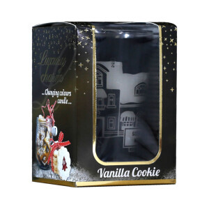 Golden D. Svíčka ve skle 140g Multicolor Vanilla Cookies (6/krt) 