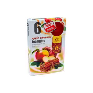 Admit Svíčka čajová 6ks Apple Cinnamon (45/krt)