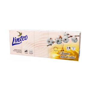Linteo Papír.kapesníčky 10x10 4-vrstvý Natural (24/krt)
