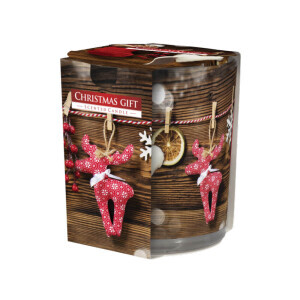 Bispol Svíčka ve skle SN72/100g Christmas Gift (6/krt)