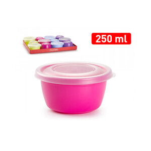 P.Forte Dóza plast Mini kul.250ml Color (12/bal)
