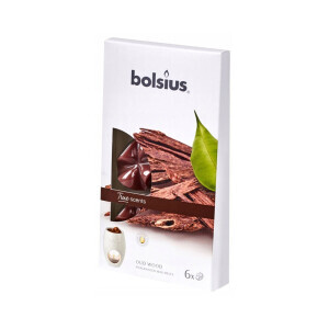 Bolsius Svíčka Waxmelts 6ks True Scents Oud Wood (8/krt) 