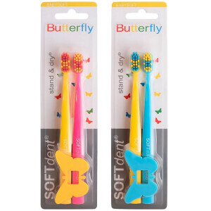 Soft Dent Zubní kartáček Kids Butterfly 2ks (12/krt)