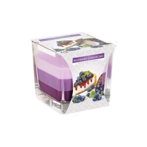Bispol Svíčka ve skle SNK80/170g Blueberry Cheesecake (6/krt)
