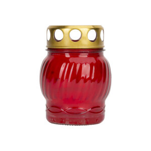 Bispol Svíčka hřbitovní sklo W001A Red (21/krt)