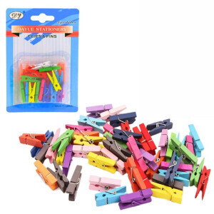 Kolíčky dřevěné mini Color 35/10ks (12/bal 288/krt)