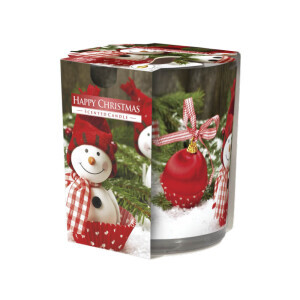 Bispol Svíčka ve skle SN72/100g Happy Christmas (6/krt)
