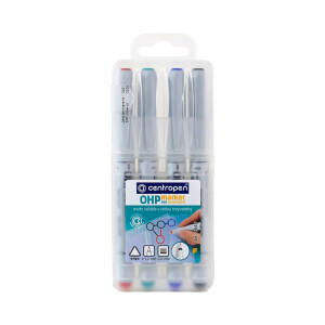 Centropen Popisovač OHP NON 2646 4ks etui (10/bal 50/krt)