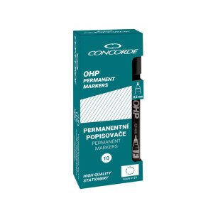 Concorde Popisovač OHP M Black (10/bal 100/krt)