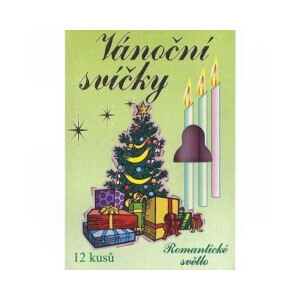 Svíčky vánoční 9,5cm/12ks Nometalic (30/krt)