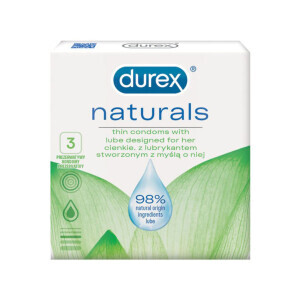 Durex Kondom 3ks Naturals (24/bal 288/krt)