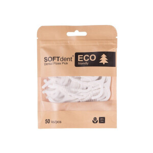Soft Dent Dentální párátka s nití 50ks Eco (12/krt)
