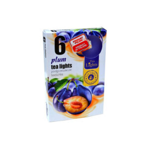 Admit Svíčka čajová 6ks Plum (45/krt)