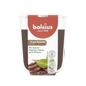 Bolsius Svíčka ve skle 97/85mm True Scents Oud Wood (4/krt)