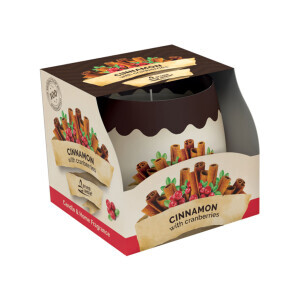 Santo 100g svíčka ve skle Cinnamon&Cranberries (12/krt)