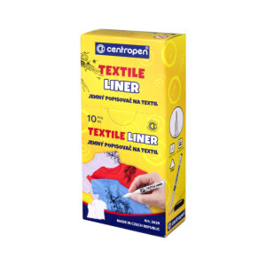 Centropen Popisovač Textile Black (10/bal 200/krt)