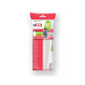 viGO! Kelímek papírový 250ml/6ks White (12/krt)
