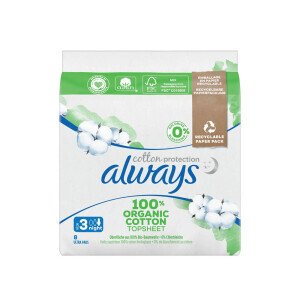 Always Vložky Organic Cotton Night 8ks (12/krt)