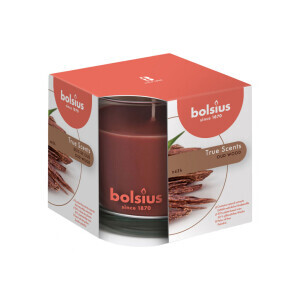 Bolsius Svíčka ve skle 95/95mm True Scents Oud Wood (4/krt)