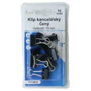 Klip kancelářský Black 19mm/10ks (24/bal 288/krt)