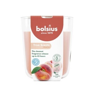 Bolsius Svíčka ve skle 97/85mm True Scents Broskev (4/krt)