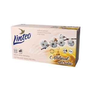 Linteo Box papír.kapesník 70ks 4-vrstvý Natural (15/krt)