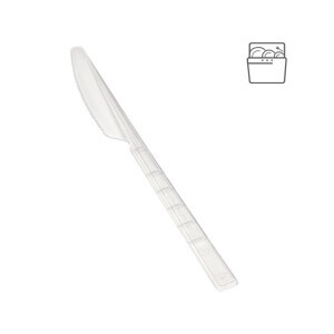 Nůž plast PP 18cm/10ks Transp. (160/krt)