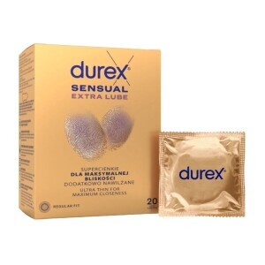 Durex Kondom 20ks Sensual Extra Lube (24/bal 288/krt)
