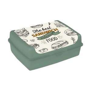 Svačinový box 17x13x7 1L zelená (10/krt)