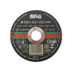 Řezný kotouč na kámen 115x2,5x22,2mm