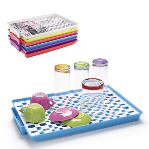P.Forte Odkapávač na sklenice plast Color (6/bal)