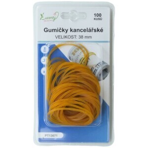 Gumičky kancelářské 3,8cm/100ks BL (24/bal 288/krt)