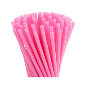 Slámky 0,8*25cm Jumbo 150ks Pink (40/krt)