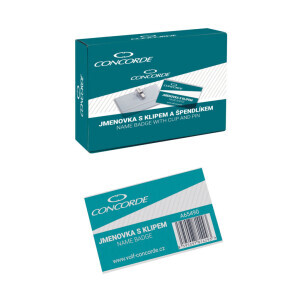 Concorde Jmenovka s klipem a špendlíkem 6*9cm (50/bal 2000/krt)