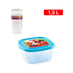 P.Forte Dóza plast Basic hran.1,5l Color (12/bal)