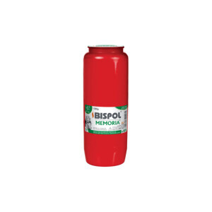 Bispol Svíčka hřbitovní olejová Memoria 6dni/390g Red (16/krt)