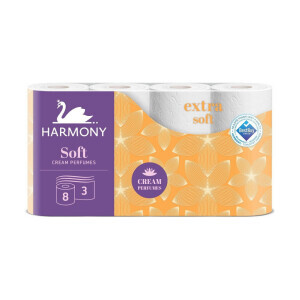 Harmony Toaletní papír 8ks 3-vrstvý Soft Cream Aroma (7/bal)